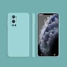 For OnePlus 9 Pro Solid Color Imitation Liquid Silicone Straight Edge Dropproof Full Coverage Protective Case(Sky Blue) - 1