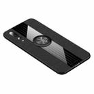 For Huawei P20 Pro XINLI Stitching Cloth Textue Shockproof TPU Protective Case with Ring Holder(Black) - 1