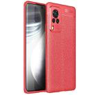 For vivo X60 Pro (International Version) Litchi Texture TPU Shockproof Case(Red) - 1