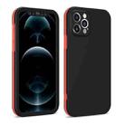 For iPhone 12 Dual-color 360 Degrees Full Coverage Protective PC + TPU Shockproof Case(Black) - 1