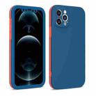 For iPhone 12 Dual-color 360 Degrees Full Coverage Protective PC + TPU Shockproof Case(Blue) - 1