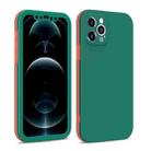 For iPhone 12 Pro Dual-color 360 Degrees Full Coverage Protective PC + TPU Shockproof Case(Deep Green) - 1