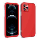 For iPhone 12 Pro Max Dual-color 360 Degrees Full Coverage Protective PC + TPU Shockproof Case(Red) - 1