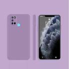 For OPPO Realme 7i / C17 Solid Color Imitation Liquid Silicone Straight Edge Dropproof Full Coverage Protective Case(Purple) - 1