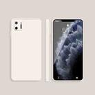 For OPPO Realme C11 Solid Color Imitation Liquid Silicone Straight Edge Dropproof Full Coverage Protective Case(White) - 1