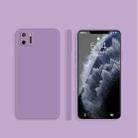 For OPPO Realme C11 Solid Color Imitation Liquid Silicone Straight Edge Dropproof Full Coverage Protective Case(Purple) - 1