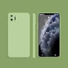 For OPPO Realme C11 Solid Color Imitation Liquid Silicone Straight Edge Dropproof Full Coverage Protective Case(Matcha Green) - 1