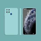 For OPPO Realme C15 / C12 Solid Color Imitation Liquid Silicone Straight Edge Dropproof Full Coverage Protective Case(Sky Blue) - 1