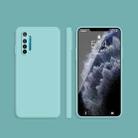 For OPPO Realme X2 / K5 Solid Color Imitation Liquid Silicone Straight Edge Dropproof Full Coverage Protective Case(Sky Blue) - 1