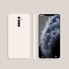 For OPPO Realme X2 Pro  / Reno Ace Solid Color Imitation Liquid Silicone Straight Edge Dropproof Full Coverage Protective Case(White) - 1