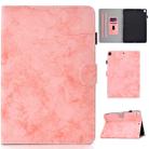 For iPad 10.2 2021 / 2020 / 2019 Solid Color Horizontal Flip Leather Case with Holder & Card Slots & Pen Slot & Sleep / Wake-up Function(Pink) - 1