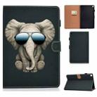 For Samsung Galaxy Tab A7 Lite 8.7 (2021) T220 Pure Color Painting Horizontal Flip Leather Case with Card Slots & Holder & Lanyard(Elephant) - 1