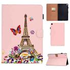 For Samsung Galaxy Tab A7 Lite 8.7 (2021) T220 Pure Color Painting Horizontal Flip Leather Case with Card Slots & Holder & Lanyard(Iron Tower) - 1