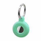 Hollow Anti-scratch Silicone Shockproof Protective Cover Case with Keychain Hook Loop For AirTag(Green) - 1