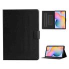 For Samsung Galaxy Tab A7 Lite 8.7 (2021) T220 Pure Color Horizontal Flip Leather Case with Card Slots & Holder & Lanyard(Black) - 1