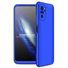 For Xiaomi Redmi Note 10 GKK Three Stage Splicing Full Coverage PC Case(Blue) - 1