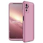 For Xiaomi Redmi Note 10 GKK Three Stage Splicing Full Coverage PC Case(Rose Gold) - 1