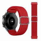 For Samsung Galaxy Watch 46mm Adjustable Nylon Braided Elasticity Watch Band(Red) - 1