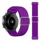 For Samsung Galaxy Watch 46mm Adjustable Nylon Braided Elasticity Watch Band(Purple) - 1