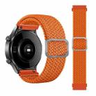 For Samsung Galaxy Watch 46mm Adjustable Nylon Braided Elasticity Watch Band(Orange) - 1