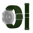 For Samsung Galaxy Watch 3 45mm Adjustable Nylon Braided Elasticity Watch Band(Green) - 1