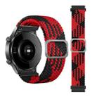 22mm Universal Adjustable Nylon Braided Elasticity Watch Band(Red Black) - 1