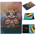 For Samsung Galaxy Tab A7 Lite 8.7 (2021) T220 Voltage Texture Coloured Drawing Horizontal Flip Leather Case with Holder & Card Slot(Owl) - 1