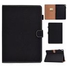 For iPad 10.2 2021 / 2020 / 2019 Solid Color Horizontal Flip Leather Case with Holder & Card Slots & Pen Slot & Sleep / Wake-up Function(Black) - 1