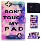 For Samsung Galaxy Tab A7 Lite 8.7 (2021) T220 Voltage Texture Coloured Drawing Horizontal Flip Leather Case with Holder & Card Slot(Dont Touch My Pad) - 1