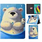 For Samsung Galaxy Tab A7 Lite 8.7 (2021) T220 Voltage Texture Coloured Drawing Horizontal Flip Leather Case with Holder & Card Slot(Polar Bear) - 1