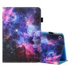 For Samsung Galaxy Tab A7 Lite 8.7 (2021) T220 Coloured Drawing Stitching Horizontal Flip Leather Case with Holder & Card Slot(Starry Sky) - 1