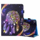 For Samsung Galaxy Tab A7 Lite 8.7 (2021) T220 Coloured Drawing Stitching Horizontal Flip Leather Case with Holder & Card Slot(Starry Sky Wind Chimes) - 1