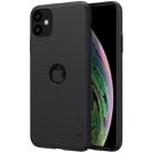 For iPhone 11 NILLKIN Frosted Concave-convex Texture PC Case with Logo Cutout(Black) - 1