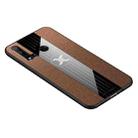 For Huawei nova 5i XINLI Stitching Cloth Textue Shockproof TPU Protective Case(Brown) - 1