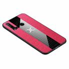 For Huawei nova 5i XINLI Stitching Cloth Textue Shockproof TPU Protective Case(Red) - 1