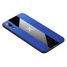 For Huawei P20 XINLI Stitching Cloth Textue Shockproof TPU Protective Case(Blue) - 1