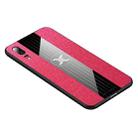 For Huawei P20 XINLI Stitching Cloth Textue Shockproof TPU Protective Case(Red) - 1