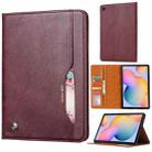 For Samsung Galaxy A7 Lite T220 / T225 Knead Skin Texture Horizontal Flip Leather Case with Photo Frame & Holder & Card Slots & Wallet(Wine Red) - 1