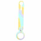 Shockproof Anti-scratch Silicone Protective Case Cover with Hang Loop For AirTag(Yellow Blue Purple) - 1
