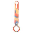 Shockproof Anti-scratch Silicone Protective Case Cover with Hang Loop For AirTag(Orange Yellow Blue) - 1