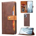 For Xiaomi Mi 11 Lite Calf Texture Double Fold Clasp Horizontal Flip Leather Case with Photo Frame & Holder & Card Slots & Wallet(Brown) - 1