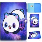 For iPad 10.2 2021 / 2020 / 2019 Colored Drawing Horizontal Flip Leather Case with Holder & Card Slots & Pen Slot & Sleep / Wake-up Function(Star Panda) - 1