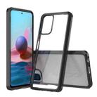 For Xiaomi Redmi Note 10 Shockproof Scratchproof TPU + Acrylic Protective Case(Black) - 1