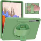 For Samsung Galaxy Tab S8+ / Tab S8 Plus /  Tab S7 FE / Tab S7+ SM-T970 360 Degree Rotation PC + TPU Protective Case with Holder & Hand-strap & Pen Slot(Green) - 1