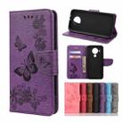 For Nokia 5.4 Butterflies Embossing Horizontal Flip Leather Case with Holder & Card Slots & Wallet(Purple) - 1