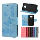 For Nokia 5.4 Butterflies Embossing Horizontal Flip Leather Case with Holder & Card Slots & Wallet(Blue) - 1