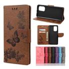 For Xiaomi Redmi Note 10 5G Butterflies Embossing Horizontal Flip Leather Case with Holder & Card Slots & Wallet(Brown) - 1