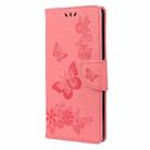 For Xiaomi Redmi Note 10 5G Butterflies Embossing Horizontal Flip Leather Case with Holder & Card Slots & Wallet(Pink)) - 2