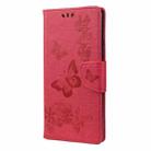 For Xiaomi Poco F3 Butterflies Embossing Horizontal Flip Leather Case with Holder & Card Slots & Wallet(Red) - 2