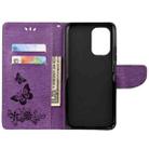 For Xiaomi Poco F3 Butterflies Embossing Horizontal Flip Leather Case with Holder & Card Slots & Wallet(Purple) - 4